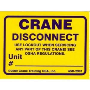 CRANE DISCONNECT Decal