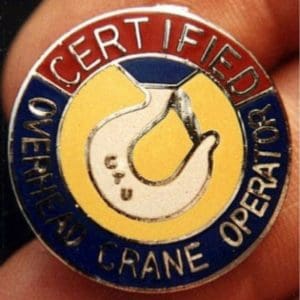 Certified Crane Operator Tie Tack Back Emblem