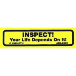 INSPECT! Your Life Depends On It! Decal - Individual